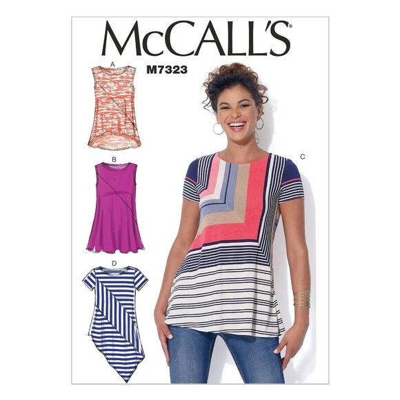 McCall's M7323 Misses Large to  XXL Tops and Tunics  Uncut Sewing Pattern New - Picture 3 of 8